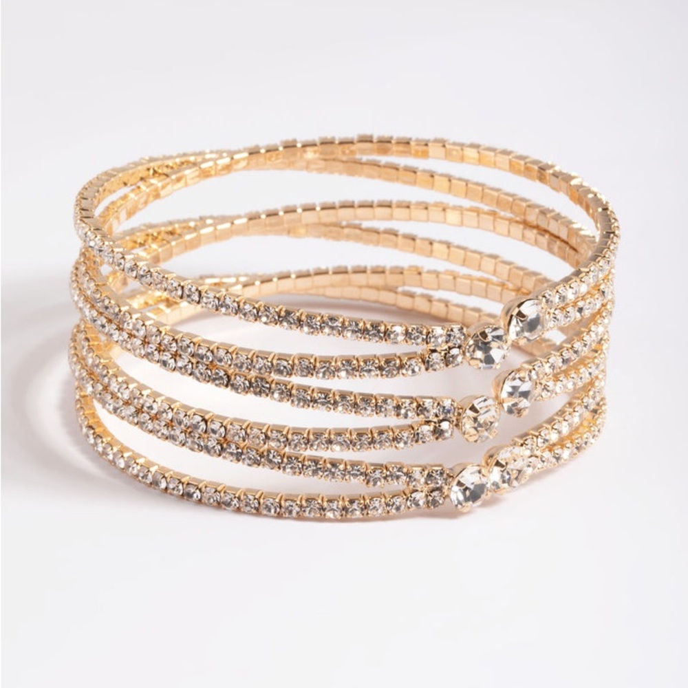 Lovisa Rose Gold Zig Zag Open Cuff Bracelet